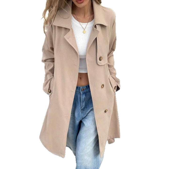 Damen Trenchcoat mit Knopfleiste und praktischen Taschen