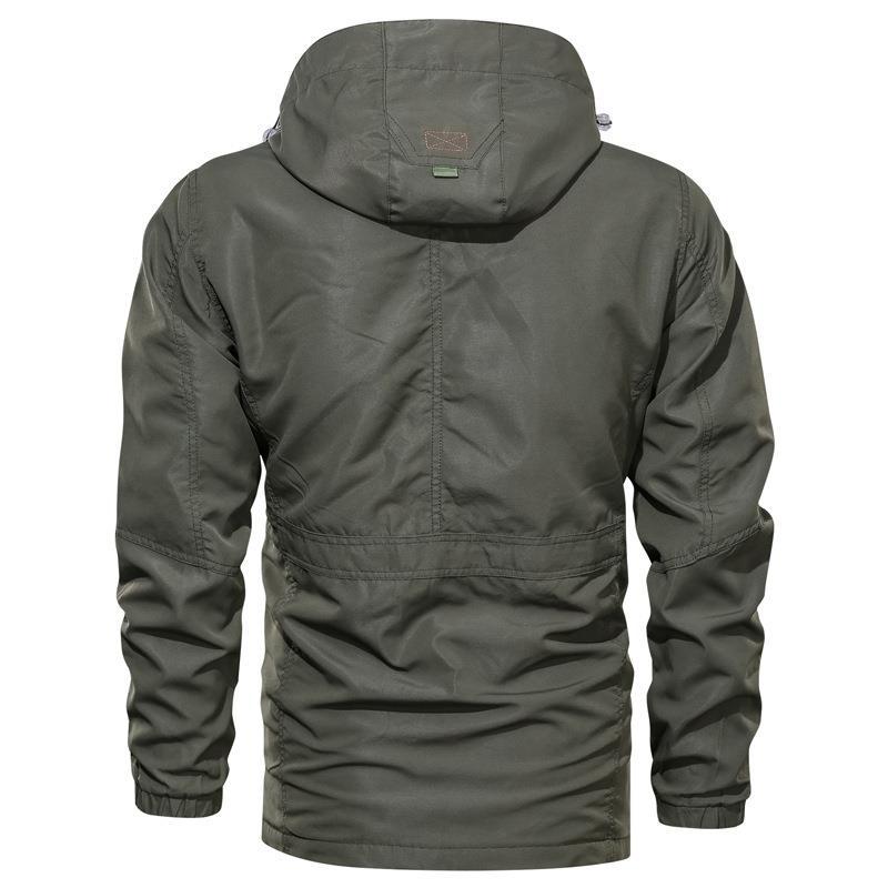 Herren Feldparka mit Kapuze, Taschen und Tunnelzug