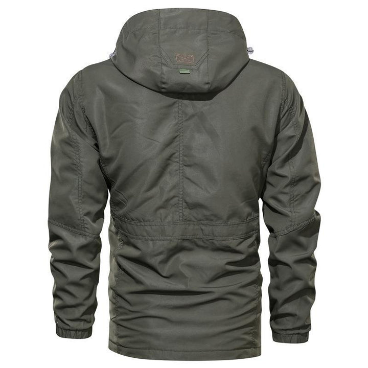 Herren Feldparka mit Kapuze, Taschen und Tunnelzug
