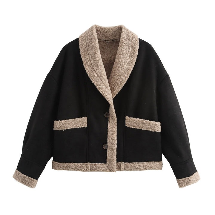 Damen Kurzjacke mit Knöpfen und Taschen