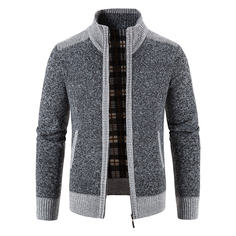 Herren Langarm-Zip-Jacke mit Taschen
