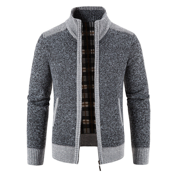 Herren Langarm-Zip-Jacke mit Taschen