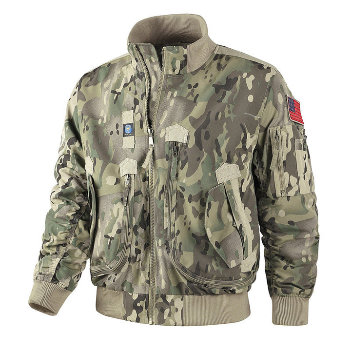Herren Bomberjacke im Pilotendesign mit Multifunktionstaschen