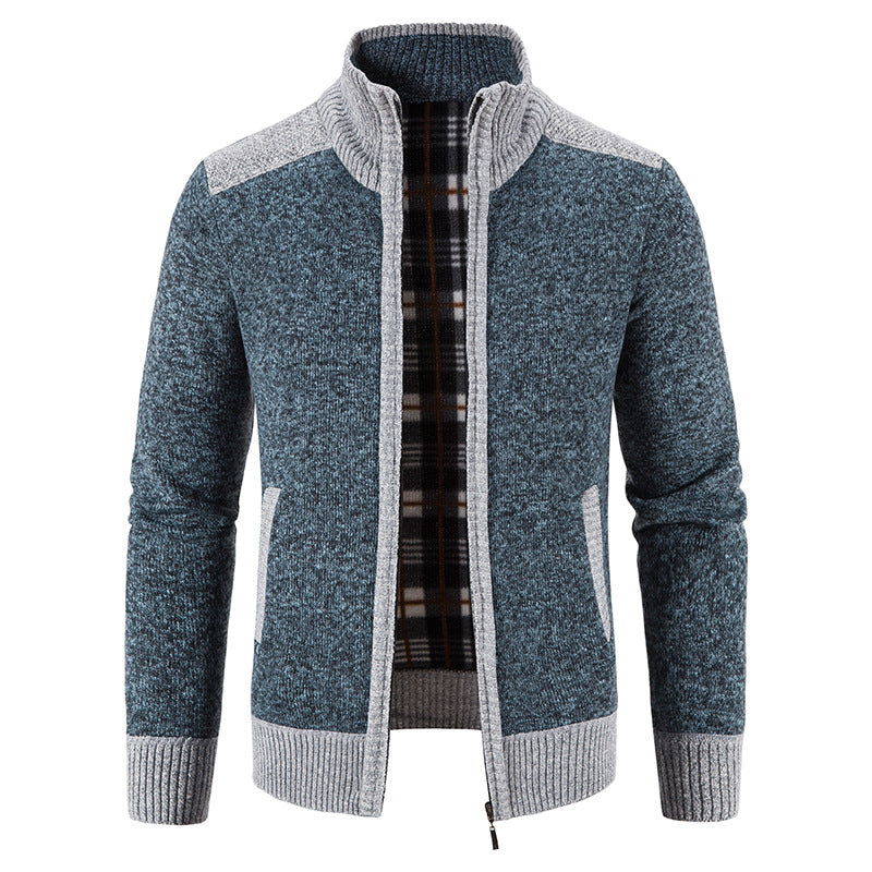 Herren Langarm-Zip-Jacke mit Taschen