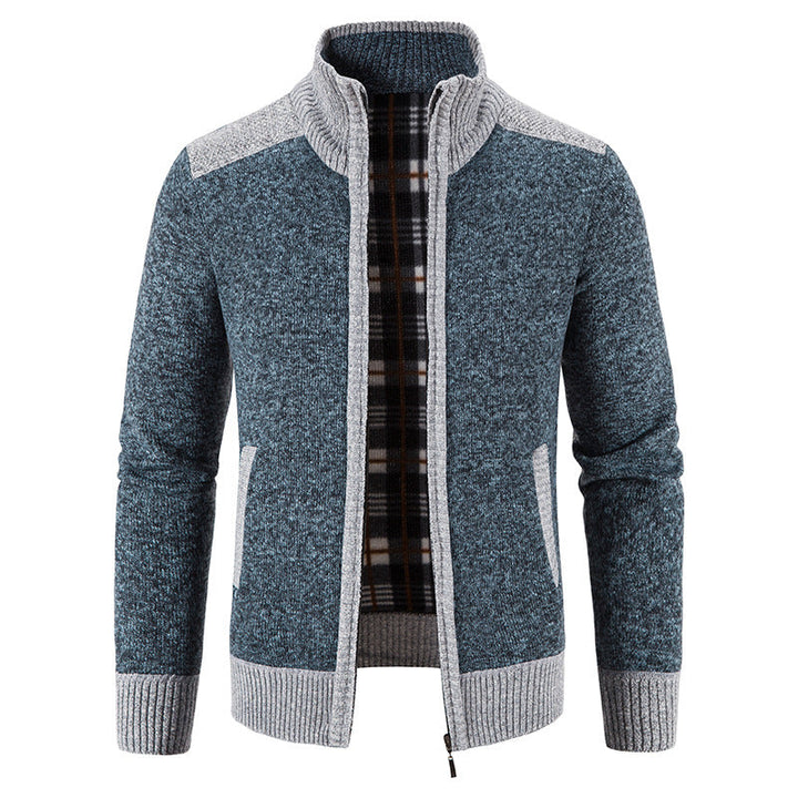 Herren Langarm-Zip-Jacke mit Taschen