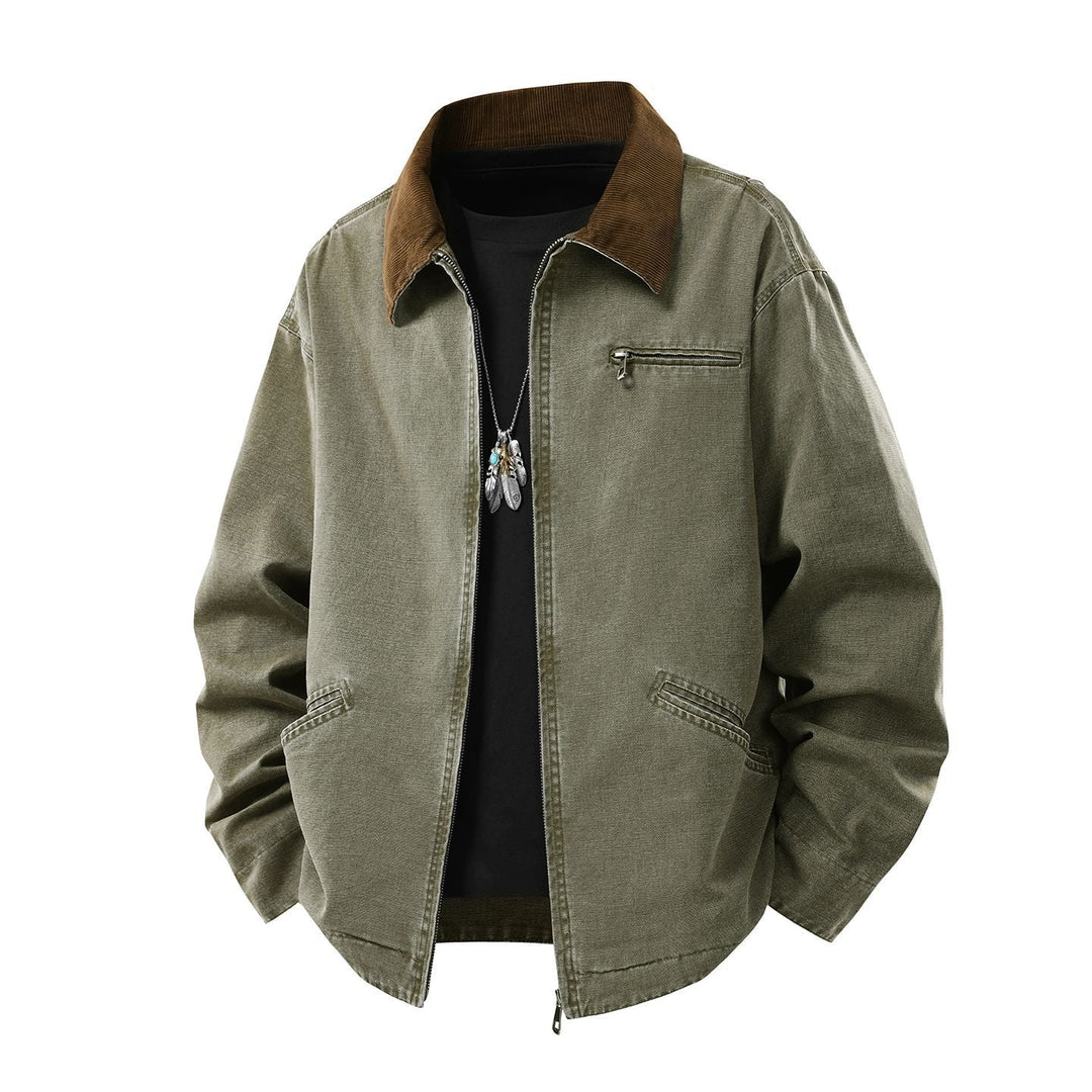 Veste homme à manches longues avec col et poches