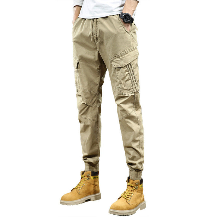 Pantaloni cargo da uomo con tasche e coulisse