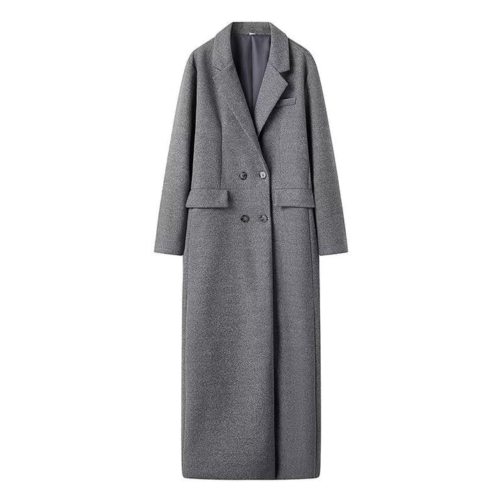 Manteau maxi oversize pour femme à manches longues avec poches