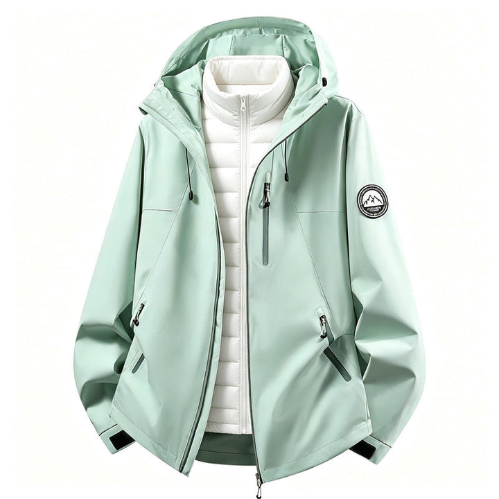Damen kombinierbare Softshell Outdoorjacke mit abnehmbarer Innenjacke