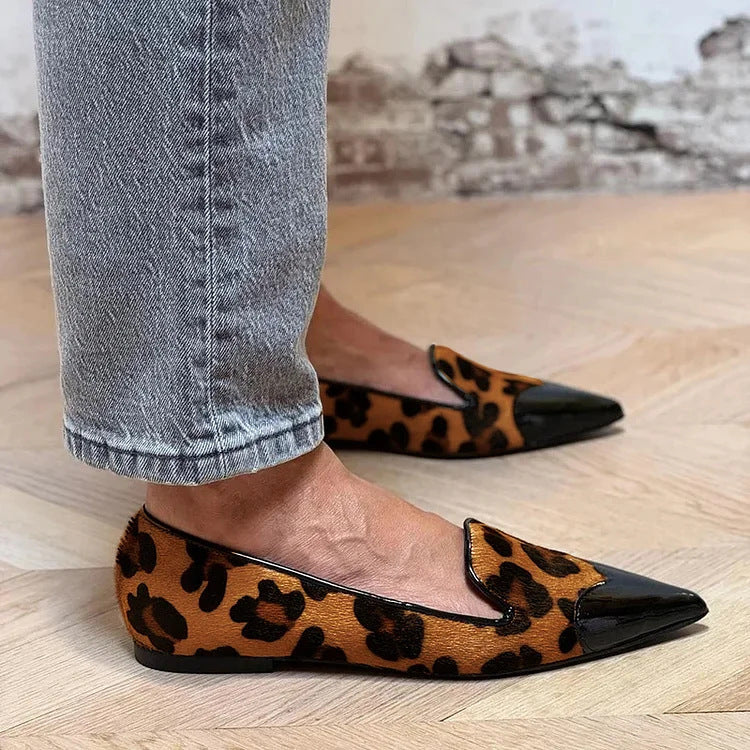 VERFEINERTE TIERDRUCK BALLETTFLATS