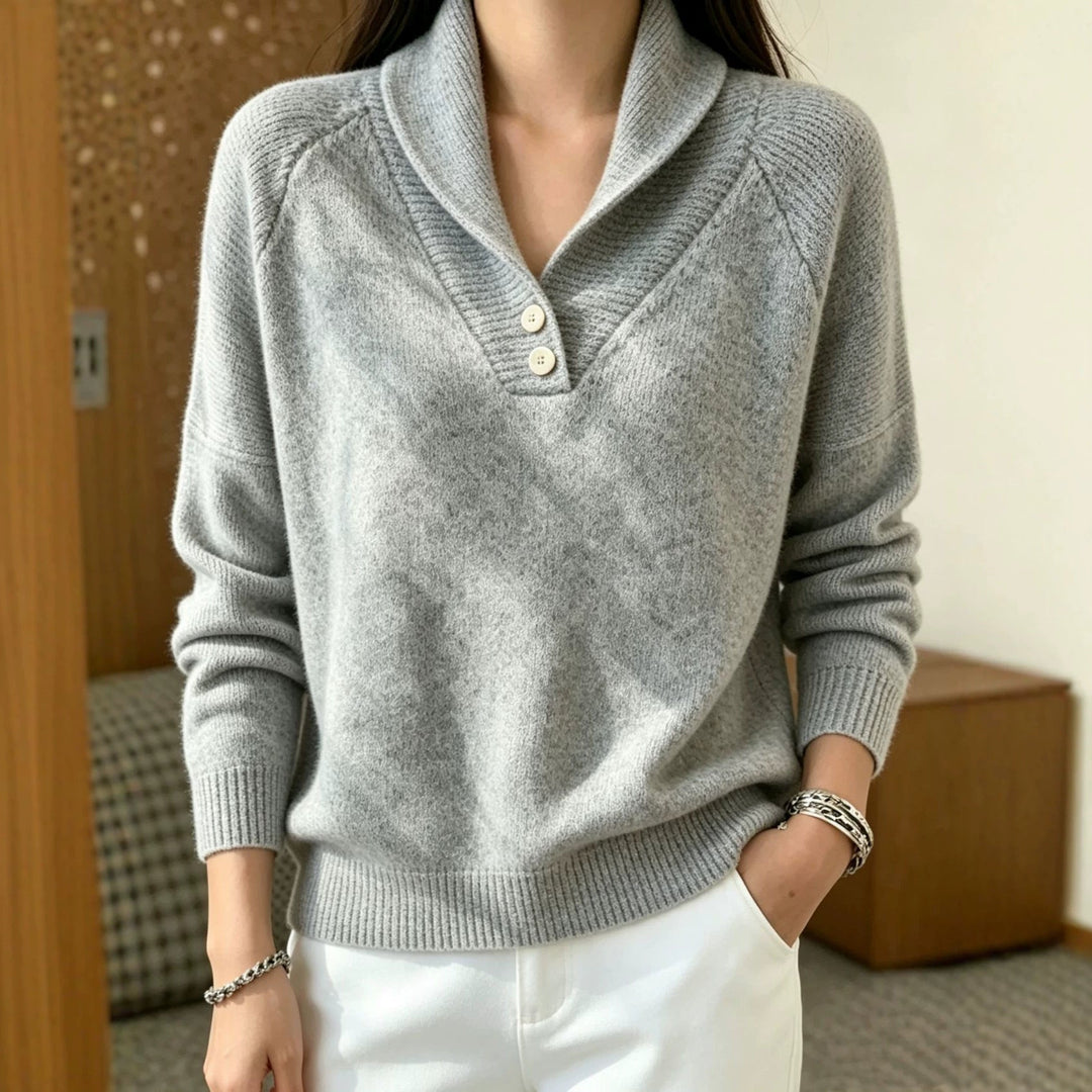 Martha | Jersey de manga larga para mujer con botones