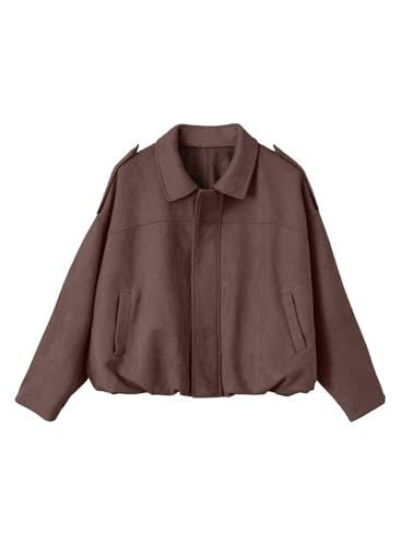 Damen Oversized Jacke mit praktischen Taschen