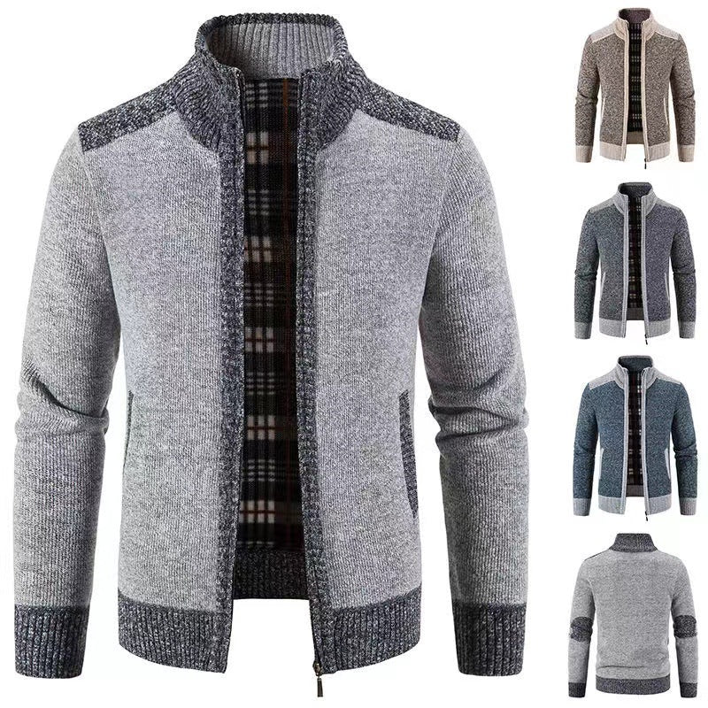 Herren Langarm-Zip-Jacke mit Taschen