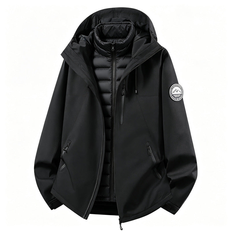 Damen kombinierbare Softshell Outdoorjacke mit abnehmbarer Innenjacke