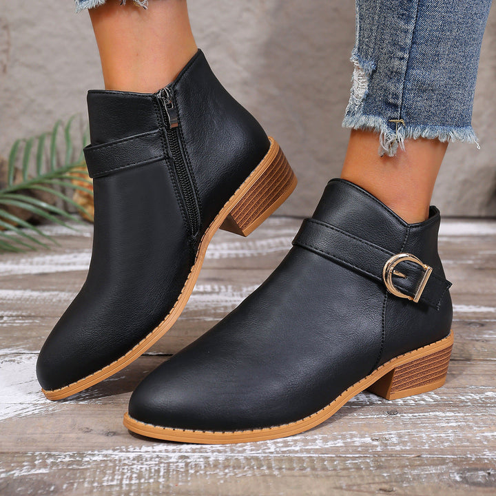 Damen Stiefeletten mit gepolstertem Fußbett und praktischem Reißverschluss