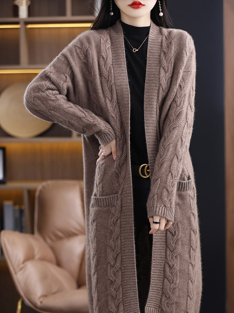 Damen Oversize Langcardigan mit Streifen