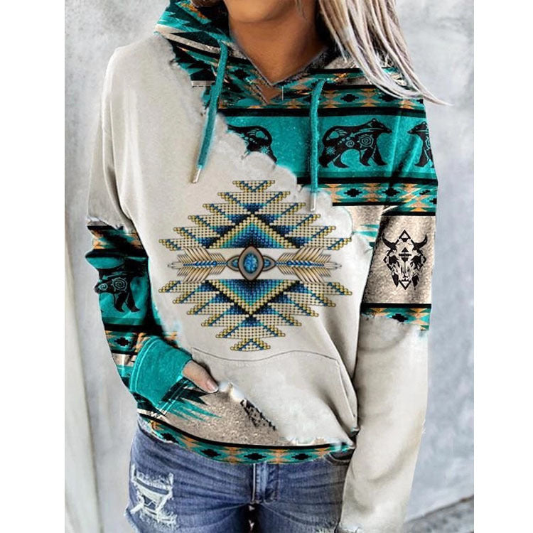 Damen Hoodie mit Kordelzug und Kängurutasche