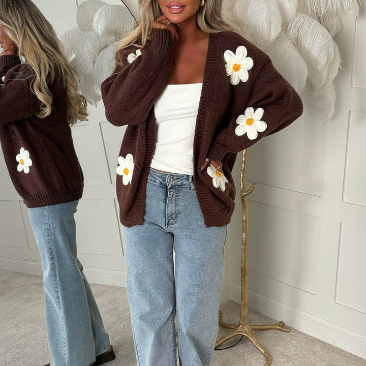 Laura | Damen Oversized Langarm-Cardigan