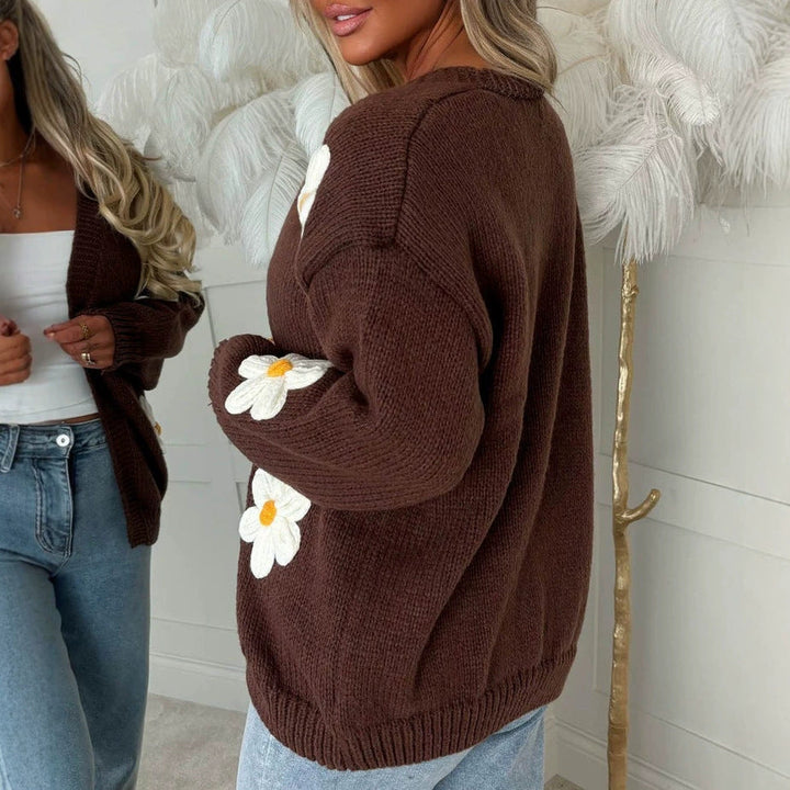 Laura | Damen Oversized Langarm-Cardigan