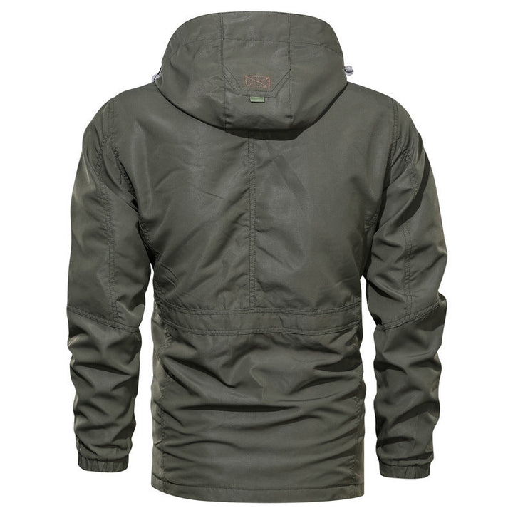 Herren Feldparka mit Kapuze, Taschen und Tunnelzug