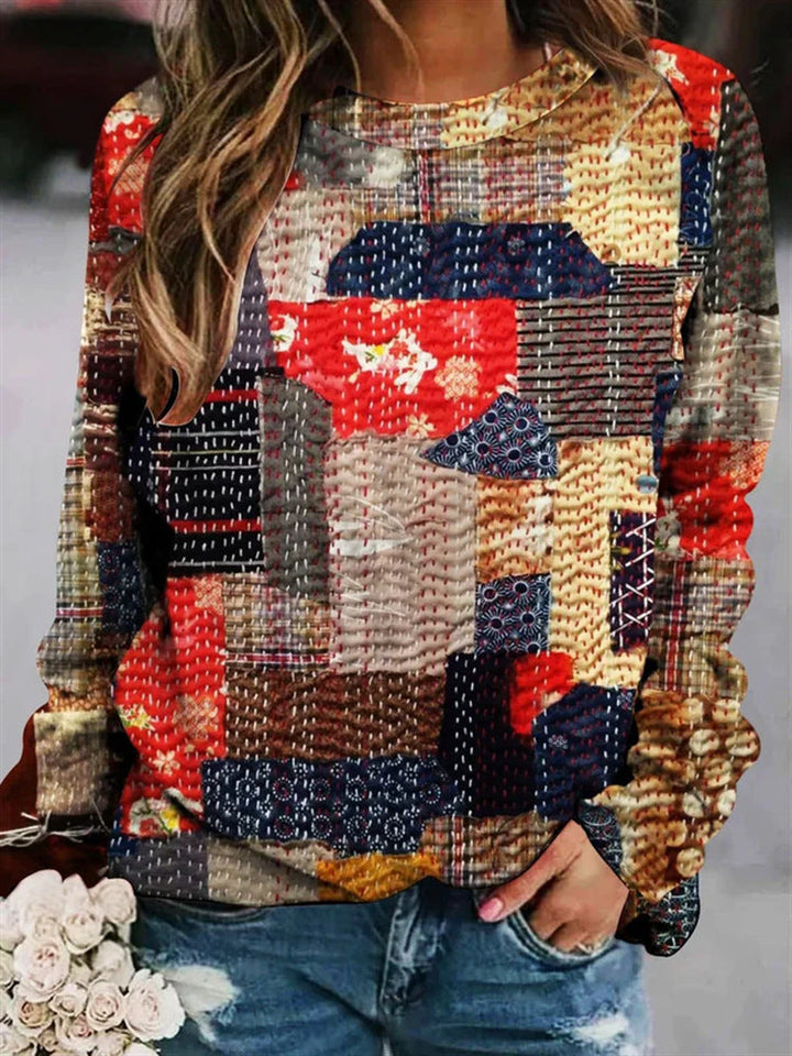Pullover da donna con scollo rotondo e maniche lunghe