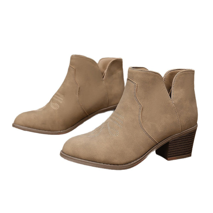 Damen Stiefeletten mit Blockabsatz und bequemer Passform