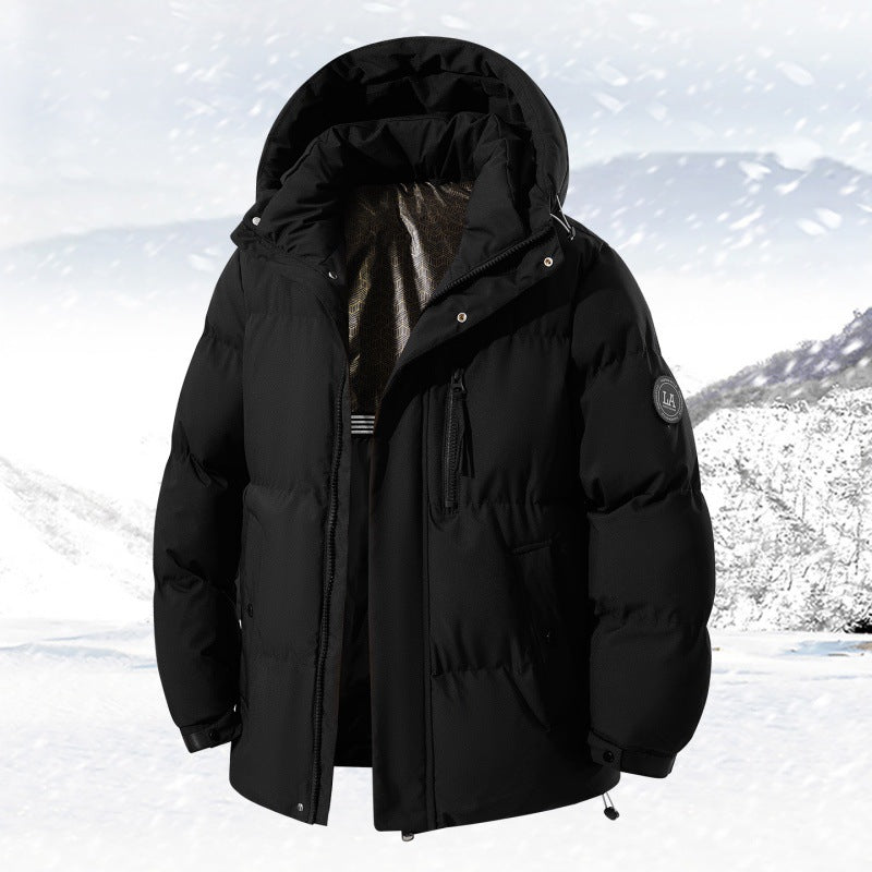 Herren Daunenjacke mit Kapuze und Taschen