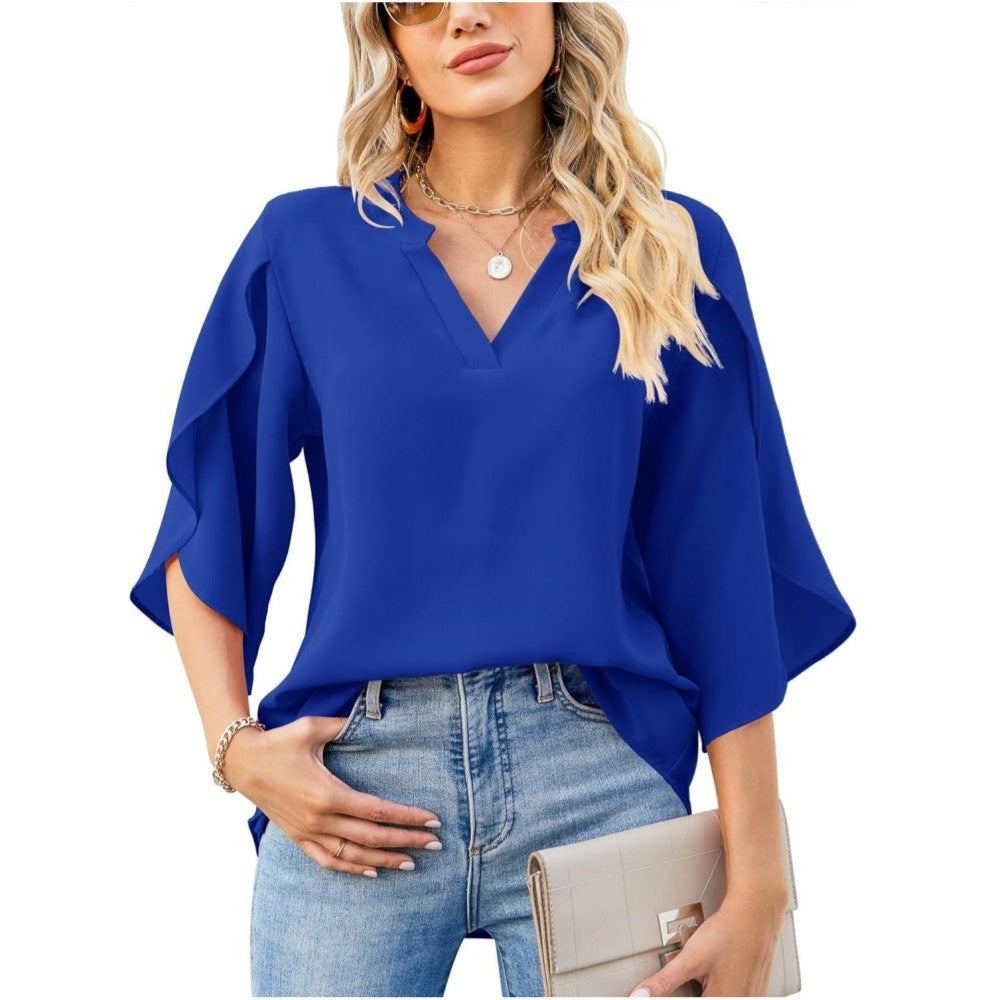 Leni™ - Elegantes V-Ausschnitt Top
