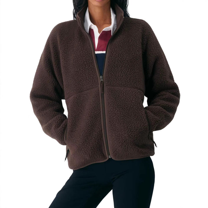Damen Jacke mit hohem Kragen und Reißverschlusstaschen