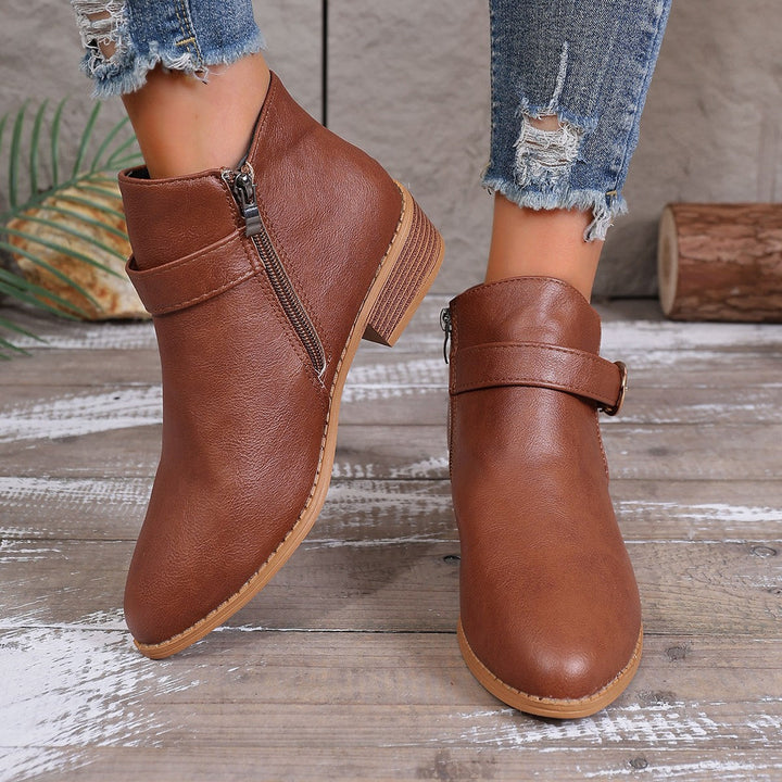 Damen Stiefeletten mit gepolstertem Fußbett und praktischem Reißverschluss