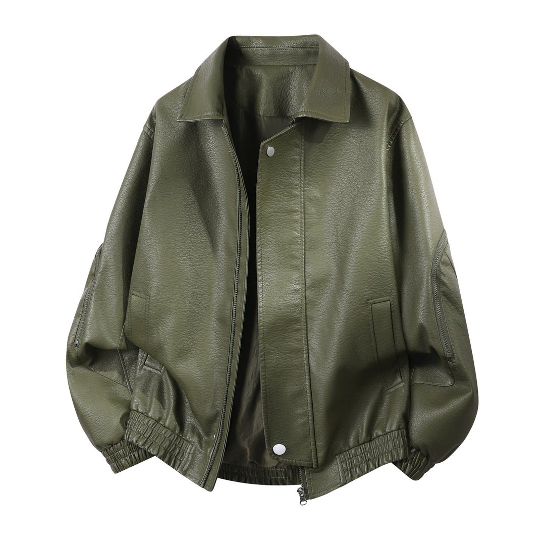 Herren oversized Blouson mit elastischem Saum und verdecktem Reißverschluss