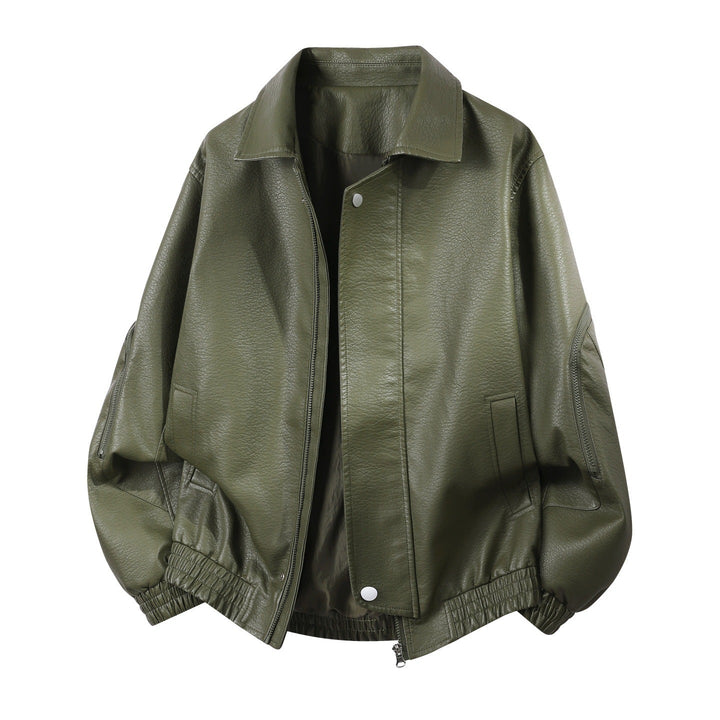 Herren oversized Blouson mit elastischem Saum und verdecktem Reißverschluss