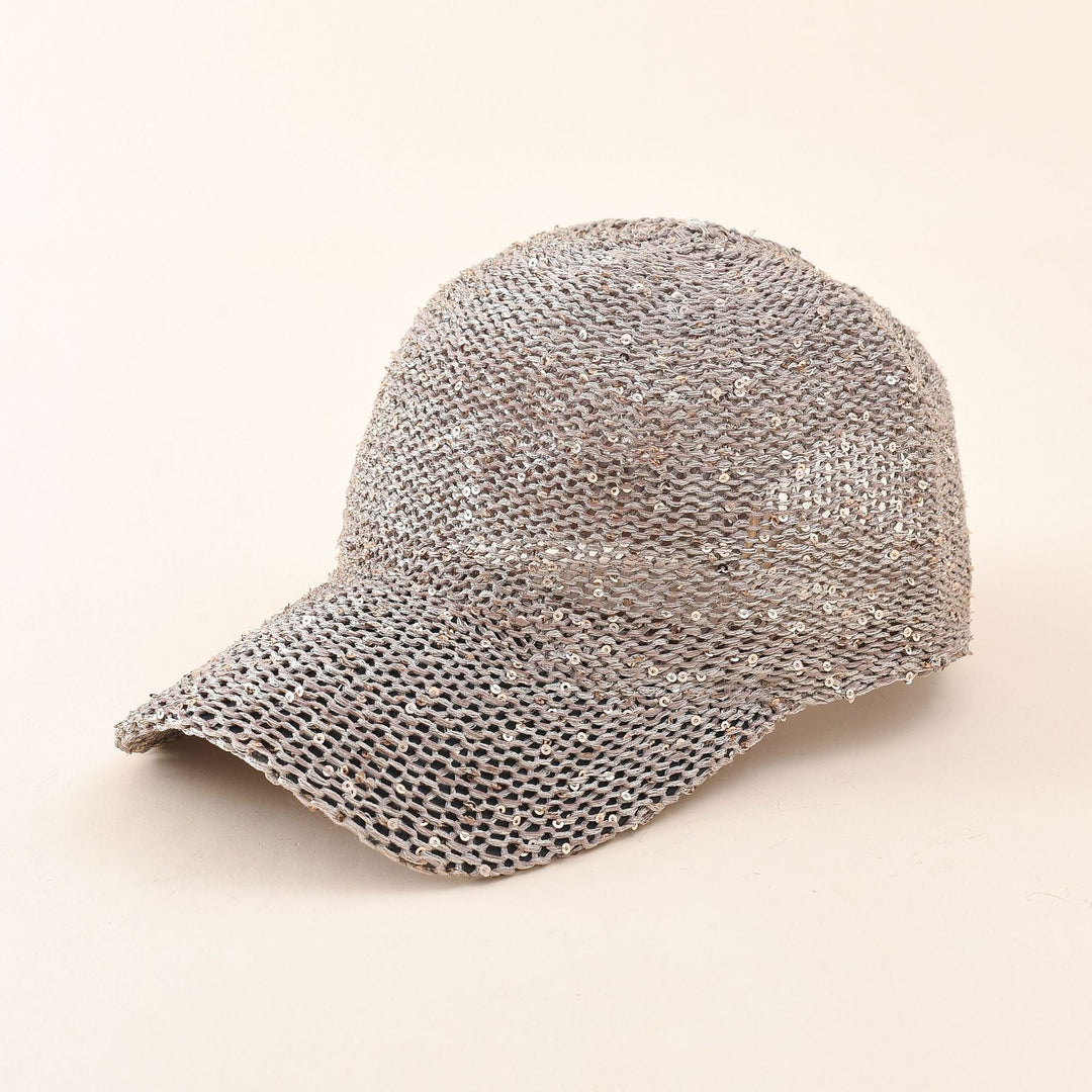 Damen Baseballmütze mit Netzstruktur und Pailletten