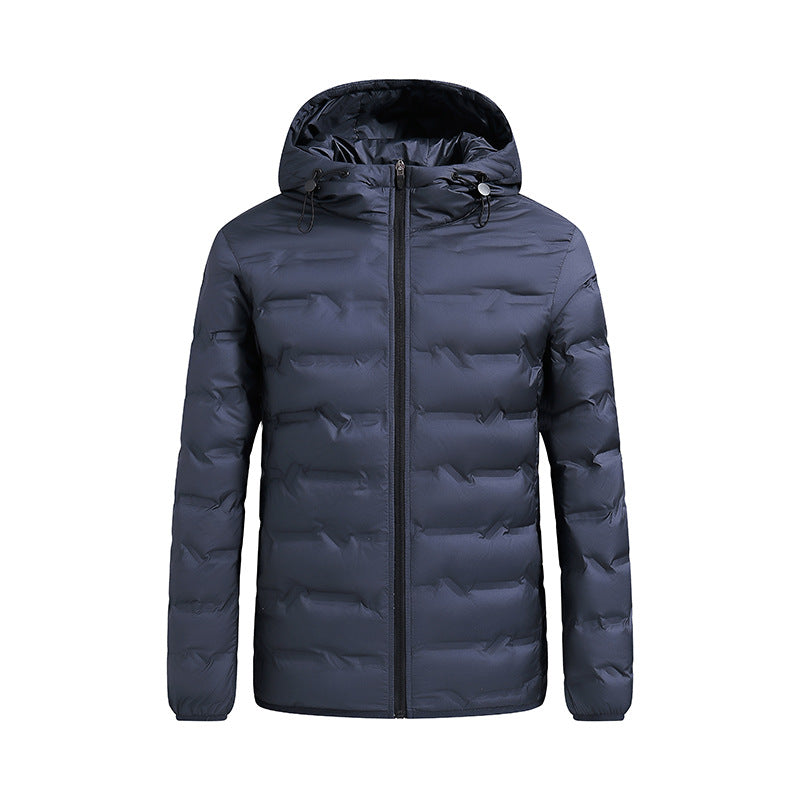 Men’s ultralight quilted down jacket with hood