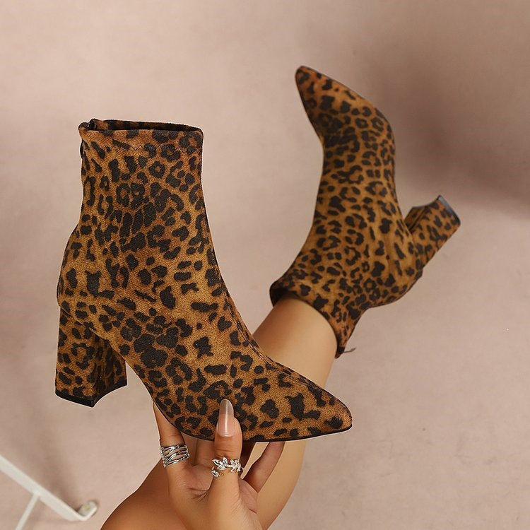 Damen Stiefeletten mit Blockabsatz und weichem Innenfutter