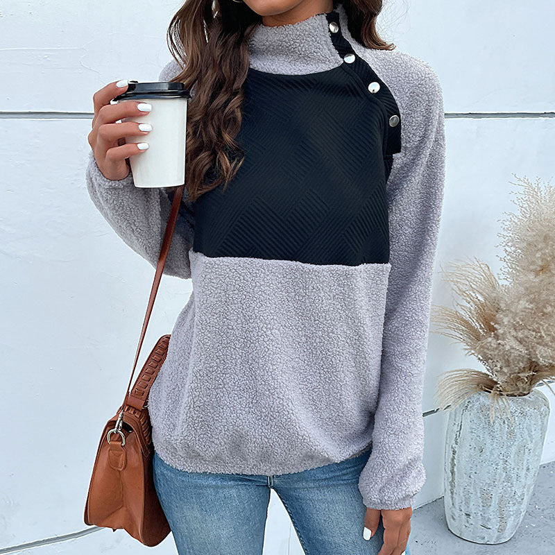Pullover da donna a maniche lunghe con bottoni