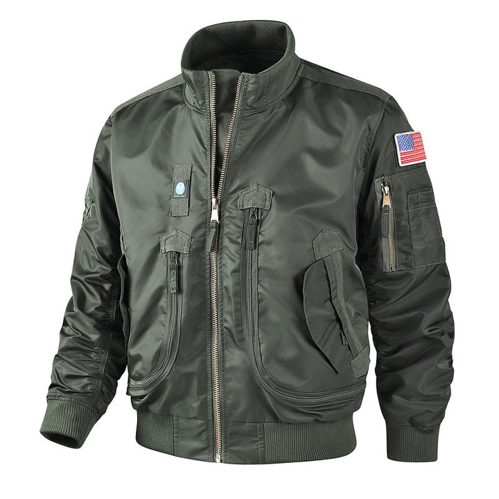 Herren Bomberjacke im Pilotendesign mit Multifunktionstaschen