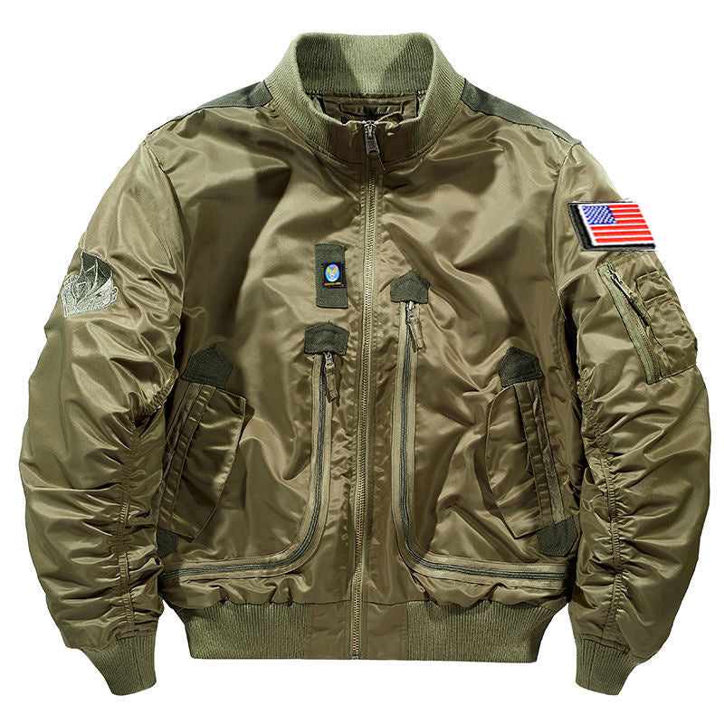 Herren Bomberjacke im Fliegerstil mit mehreren Taschen
