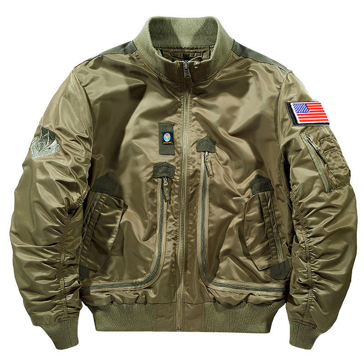 Herren Bomberjacke im Fliegerstil mit mehreren Taschen
