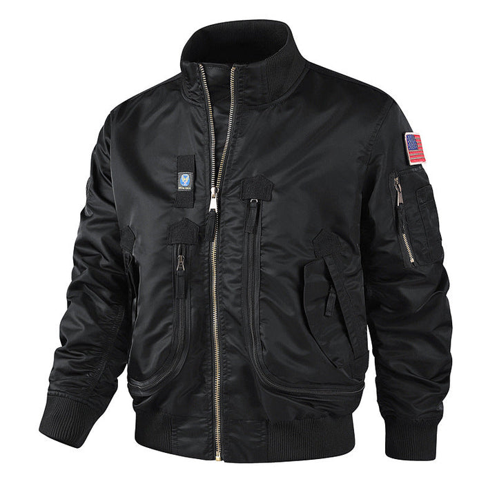 Herren Bomberjacke im Pilotendesign mit Multifunktionstaschen