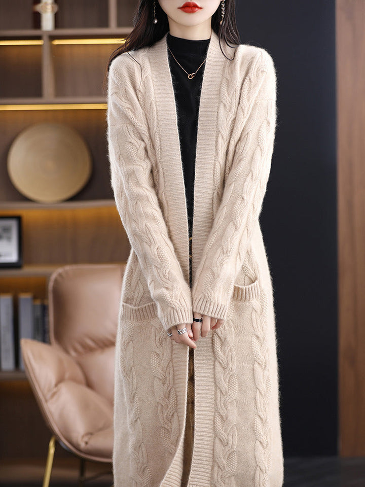 Damen Oversize Langcardigan mit Streifen