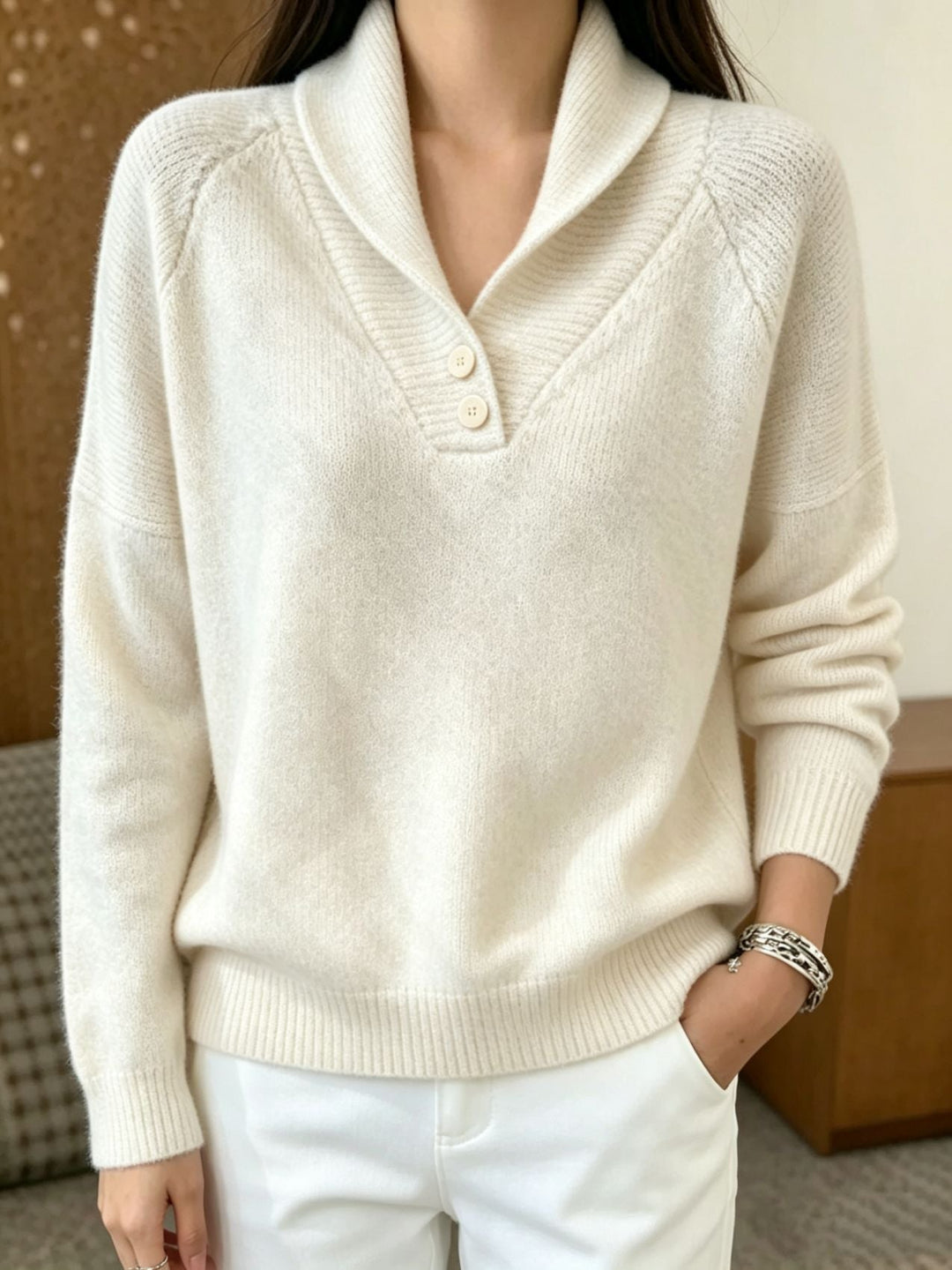 Martha | Jersey de manga larga para mujer con botones