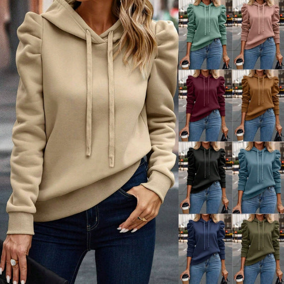 Sweat à capuche pour femme avec cordon de serrage