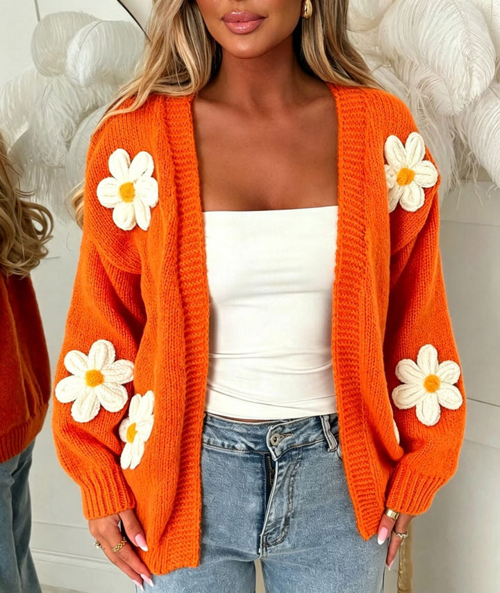 Laura | Damen Oversized Langarm-Cardigan