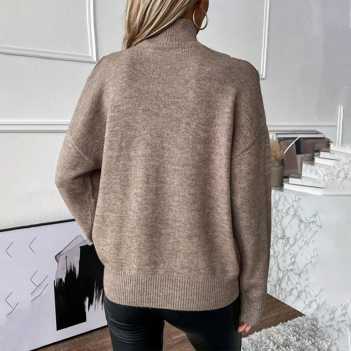 Damen Rollkragenpullover mit langen Ärmeln