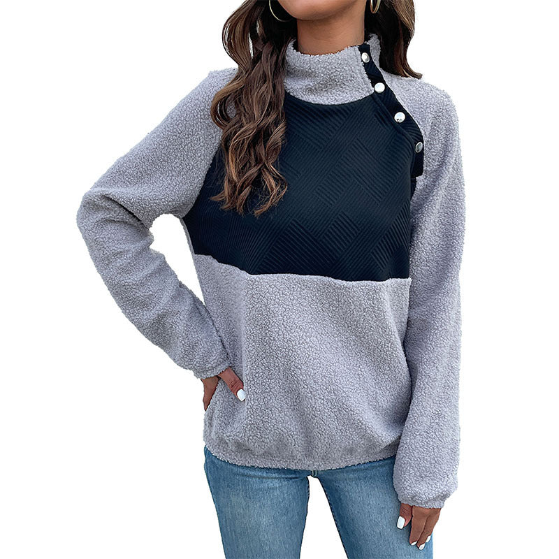 Pullover da donna a maniche lunghe con bottoni