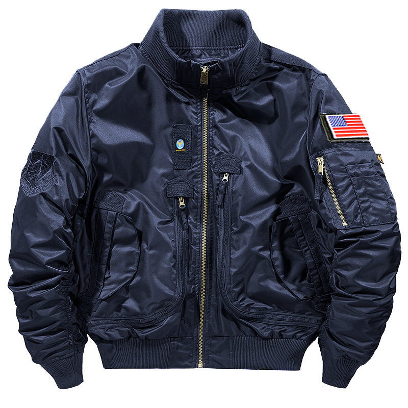 Herren Bomberjacke im Fliegerstil mit mehreren Taschen