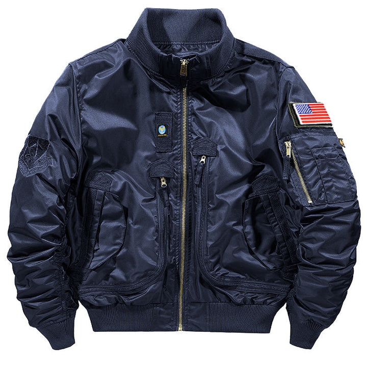 Herren Bomberjacke im Fliegerstil mit mehreren Taschen