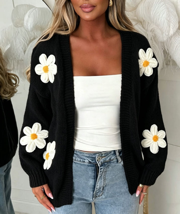 Laura | Damen Oversized Langarm-Cardigan
