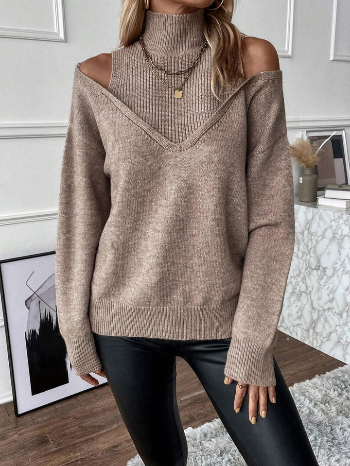 Damen Rollkragenpullover mit langen Ärmeln
